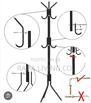Metallic Coat Bag Hanger Stand | 170cm | Carbon Steel