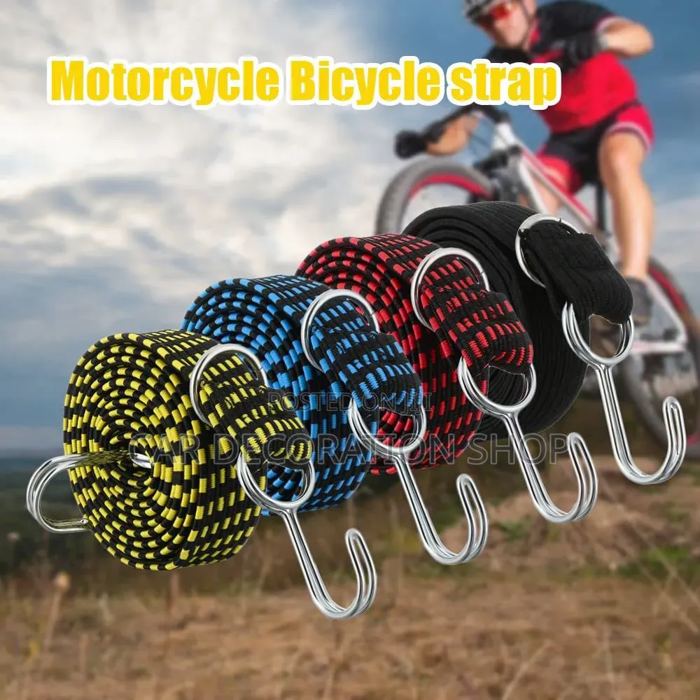 3ft Adjustable Bungee Cord With Metal Hooks for Secure Length Adjustme