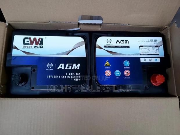 Greatworld Din105Mf (12v/105Ah) A.G.M, High Quality Car Battery