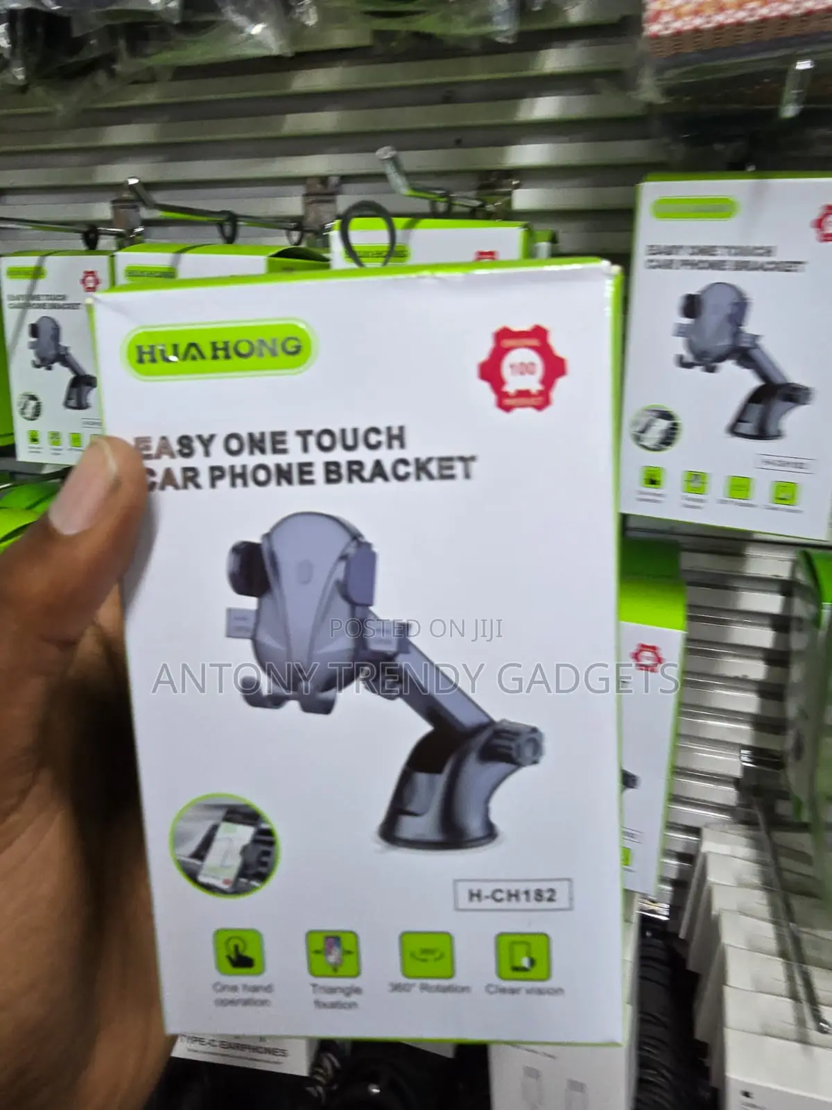HUA HONG Car Mobile Holder With 360° Adjustable Rotation
