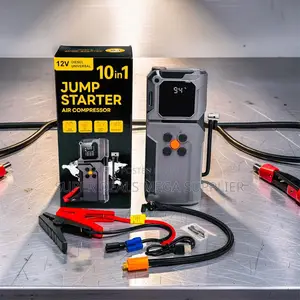 Rechargeable Battery 10-in-1 Car Jump Starter Digital Air Compressor