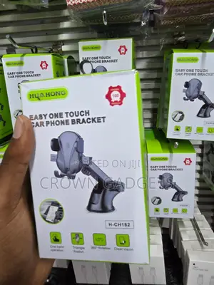 HUA HONG Suction Cup Car Phone Mount One-Hand Operation
