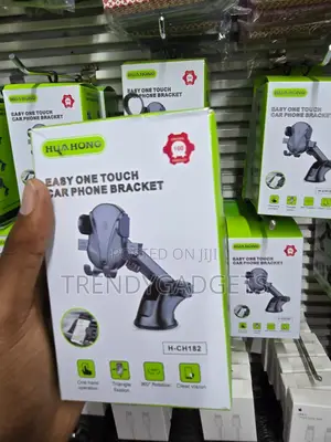 HUA HONG Suction Cup Car Phone Mount One-Hand Operation