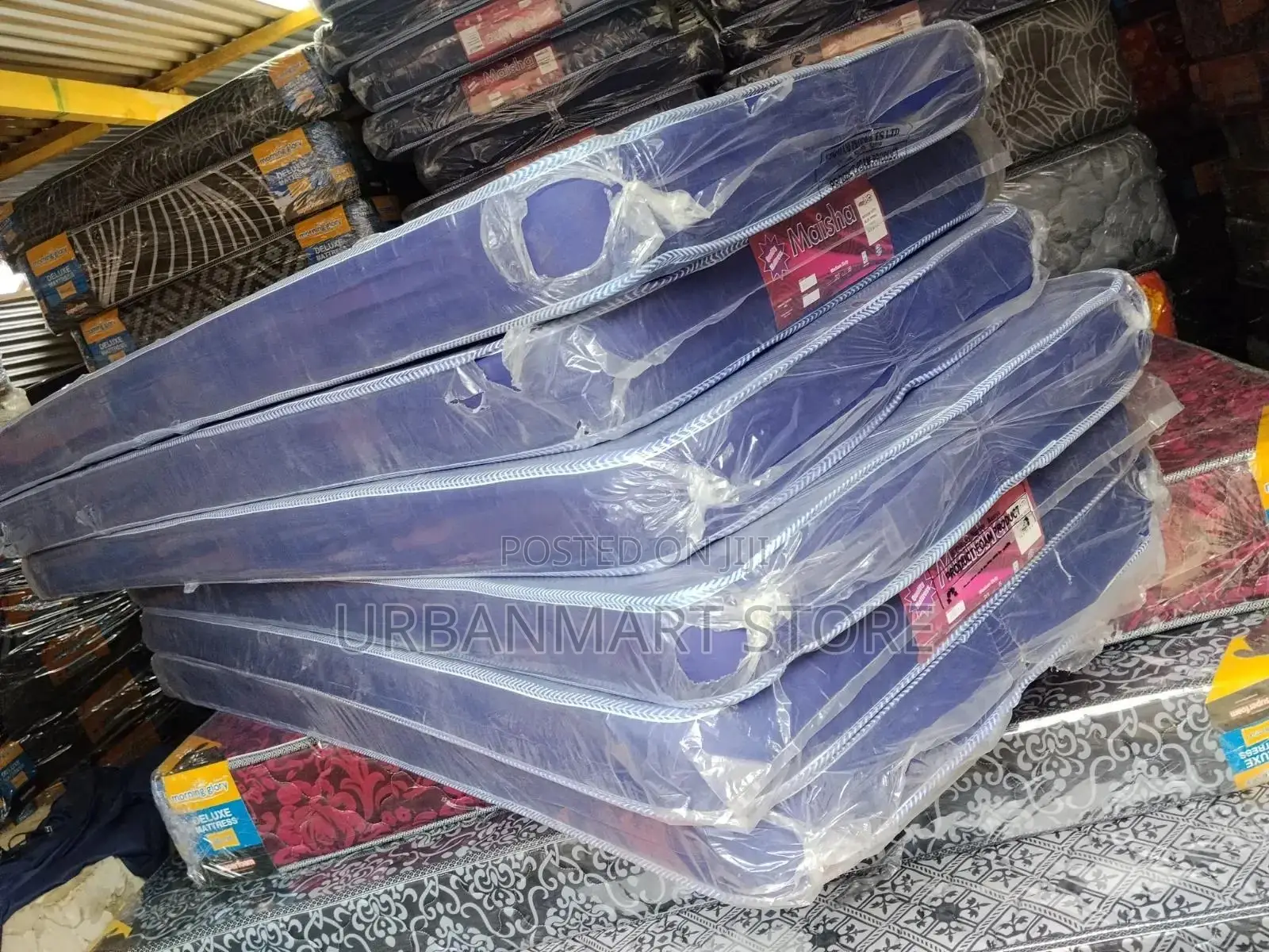 Blue School Mattress 4 Inch High Density Foam