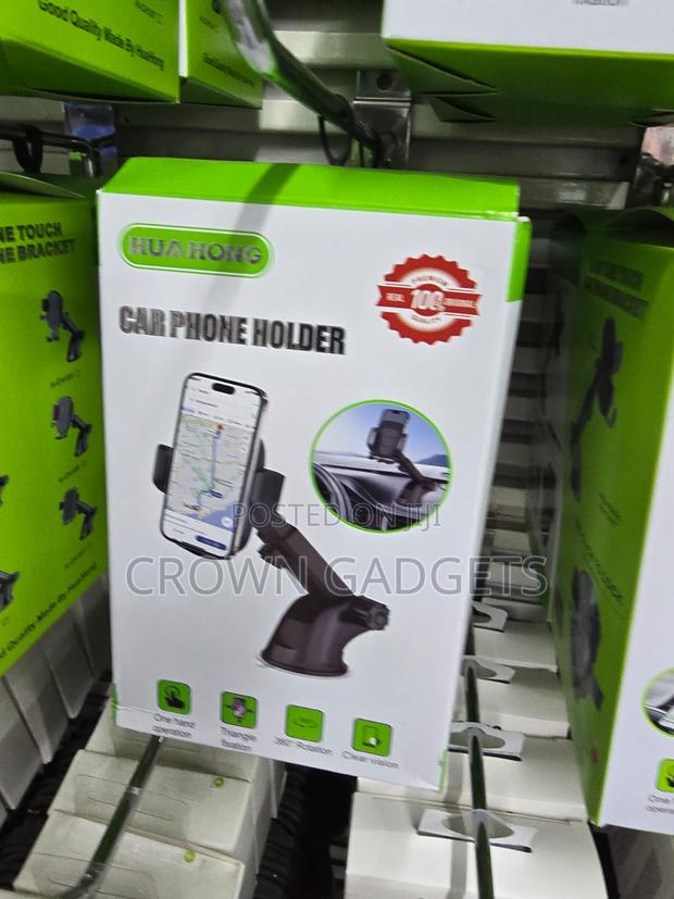 HUA HONG Car Mount Holder One-Touch Phone Bracket - thumbnail 3