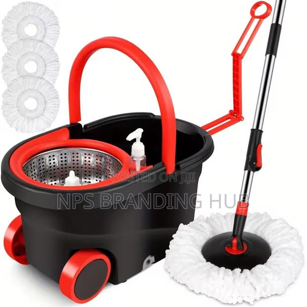 360° Spin Mop With Bucket Dehydration Basket(el.b - thumbnail 9