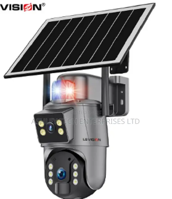 ~!HD UBOX 4MP Dual Lens Solar PTZ 4G Security Camera