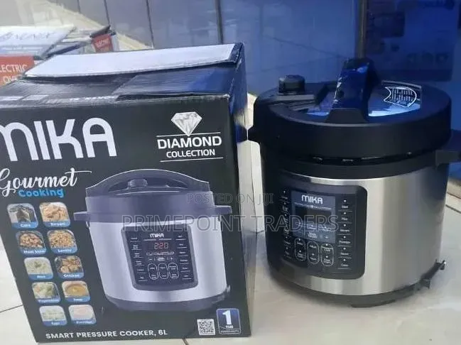 Mika Pressure Cooker Durable 6L Pressure Cooker With Smart Cooking