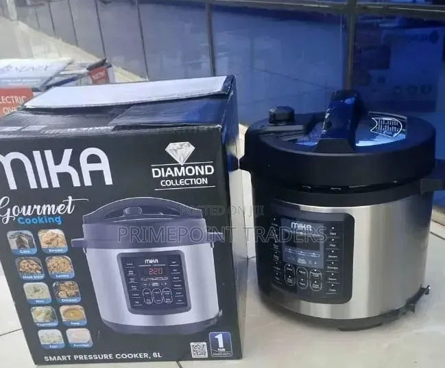 Mika Pressure Cooker Durable 6L Pressure Cooker With Smart Cooking