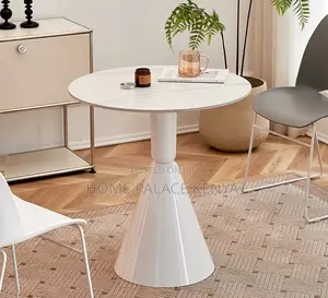 Round Table: Funnel Foot Pedestal Marble Table