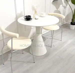 Round Table: Funnel Foot Pedestal Marble Table