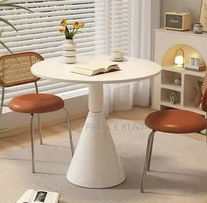 Round Table: Funnel Foot Pedestal Marble Table
