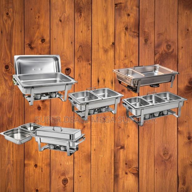 Secure Stable Stainless Steel Compartment Chafing Dish Food Warmer - main view