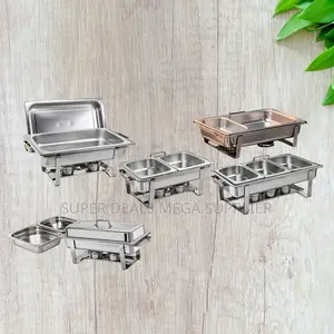 Efficient Practical Stainless Compartment Chafing Dish Food Warmer