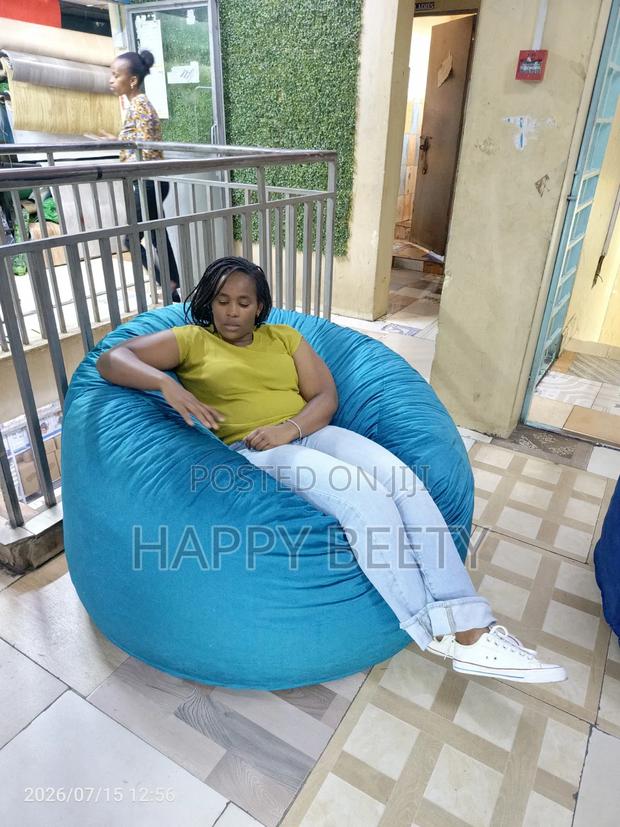 Bluish Beanbag Seat - main view