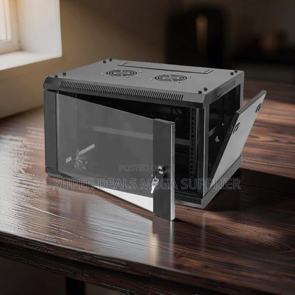 Secure Network-Ready 9U Wall Mount Data Cabinet