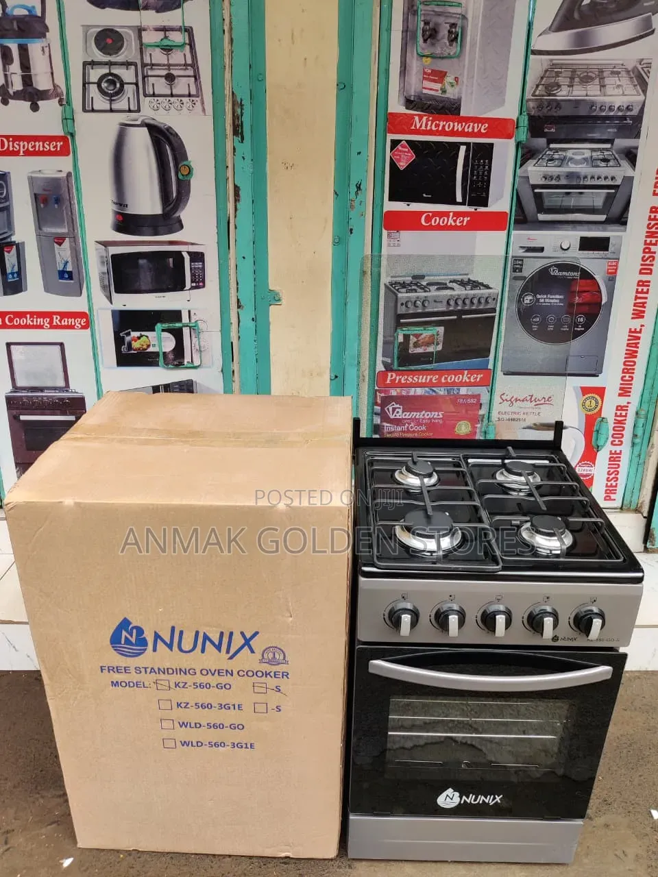 *Nunix Standing Cooker All Gas KZs Go With Gas Oven