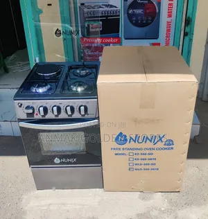 *Nunix Standing Cooker 3 Gas + 1 Electric Gas Oven (WLD-560) 50×55