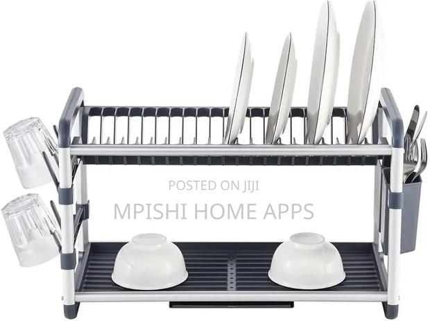 2 - Tier Aluminum Dish Drying Rack - thumbnail 3