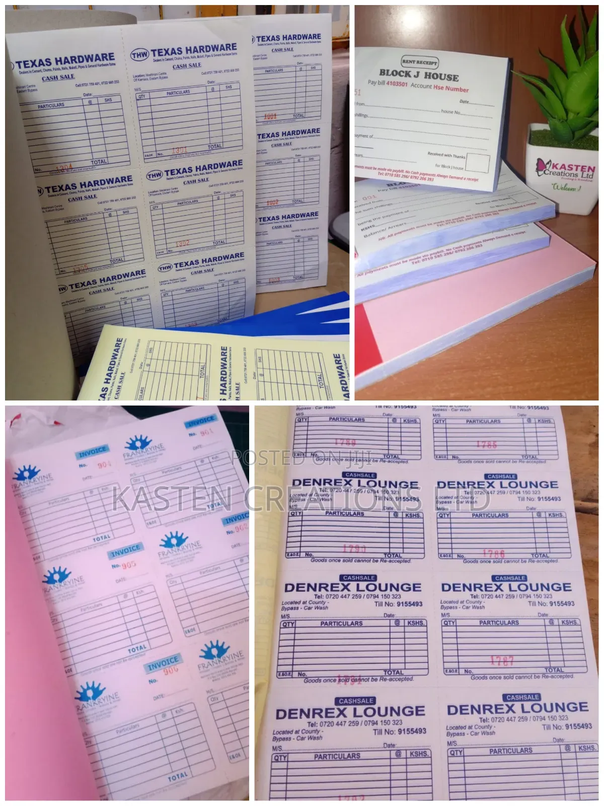 Receipt Books:Rent/Transport/Business