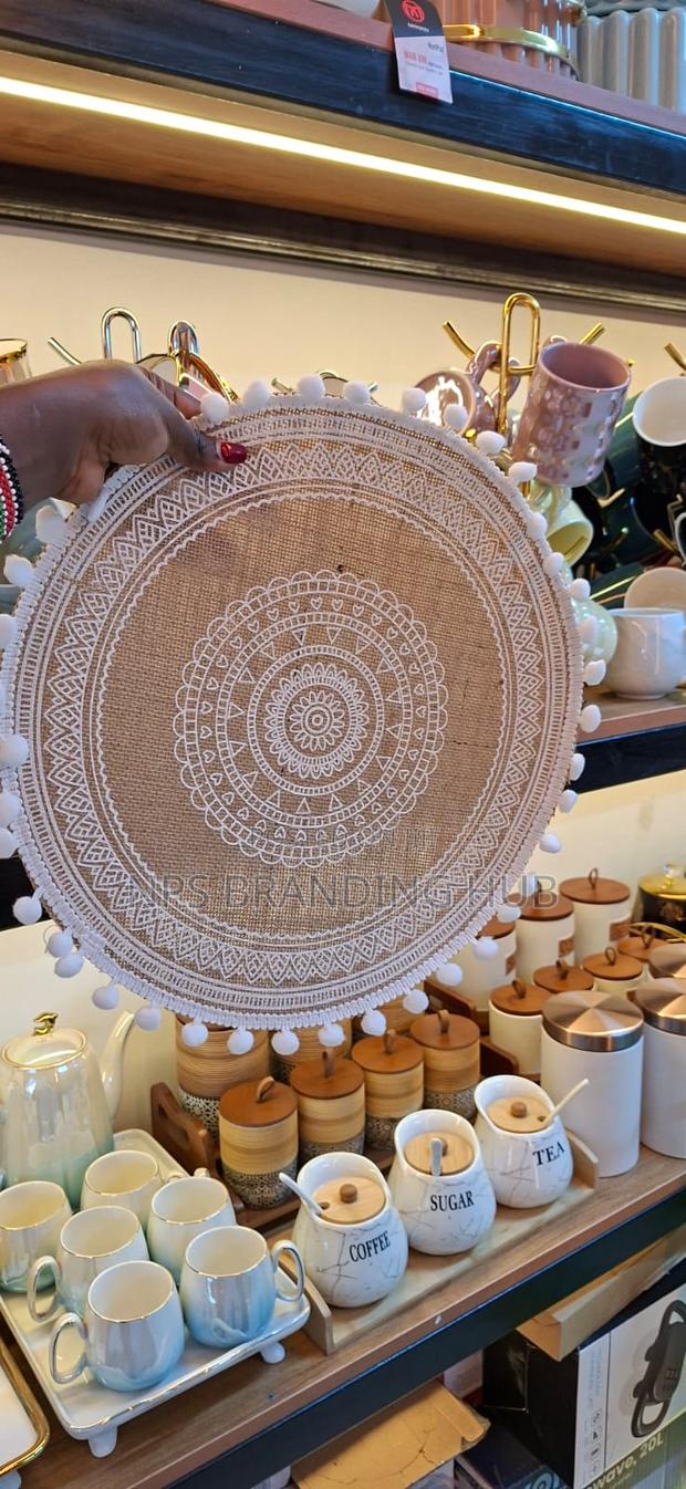 Round Wooven Jute Table mats(el.b - thumbnail 5