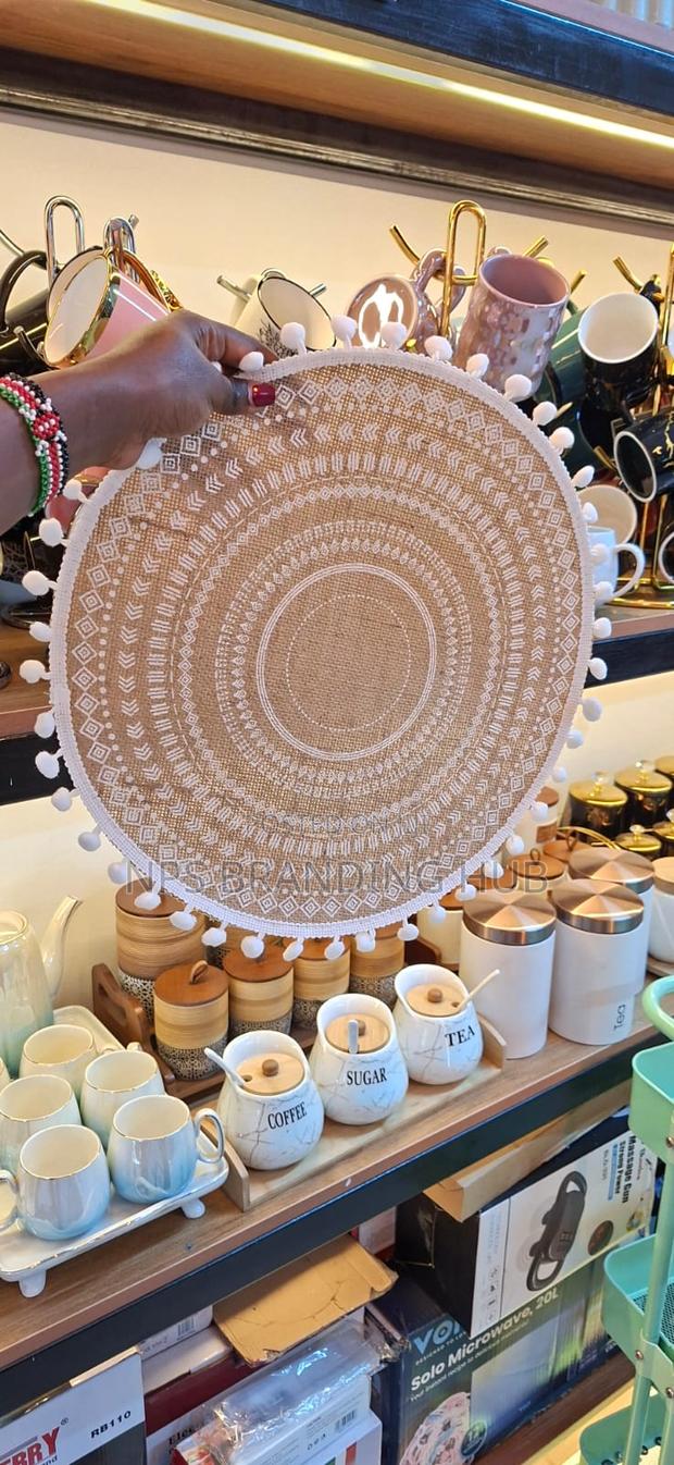 Round Wooven Jute Table mats(el.b - thumbnail 9