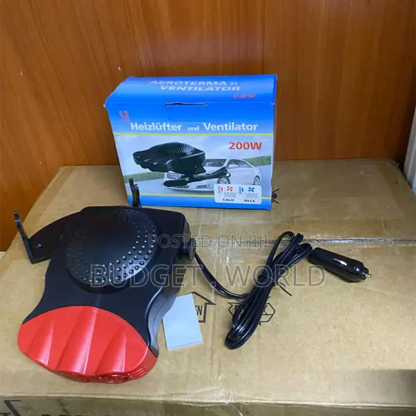 Portable Hot Cold Car Dashboard Heater Fan – Red