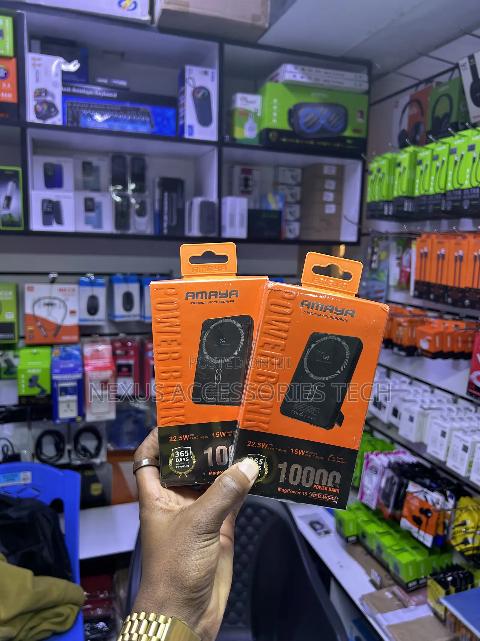 Original Amaya 10000mAh Super Fast Power Bank ,Built-in and Wireless