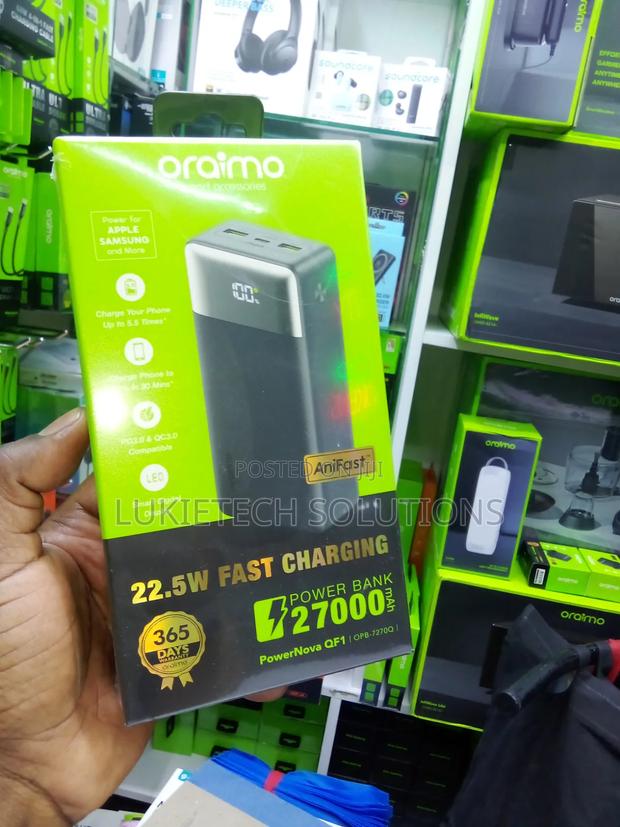 27000 Mah Oraimo Powerbank,led Display Large Capacity Powerbank - thumbnail 2