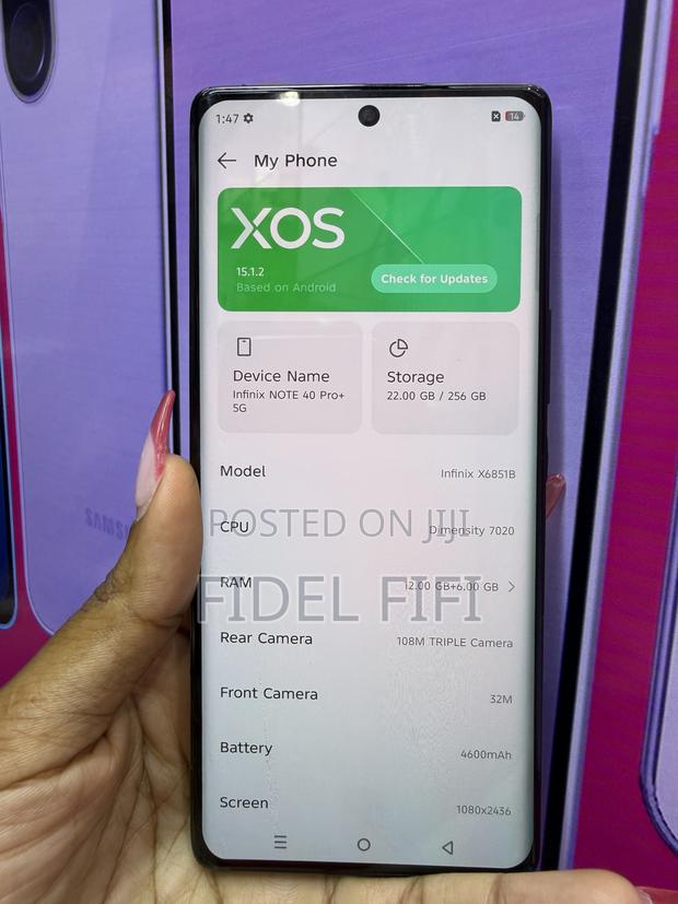 Infinix Note 40 Pro Plus 5G 256 GB Blue - thumbnail 4