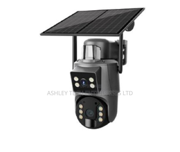 ~!^UBOX 4G Solar CCTV Camera 4MP – Dual Lens Full-Color Night Vision