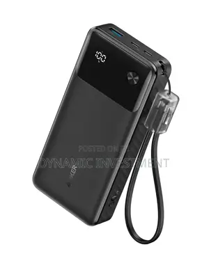 Anker Power Bank 20,000 mAh 30W Built-in USB-C Cable Lanyard