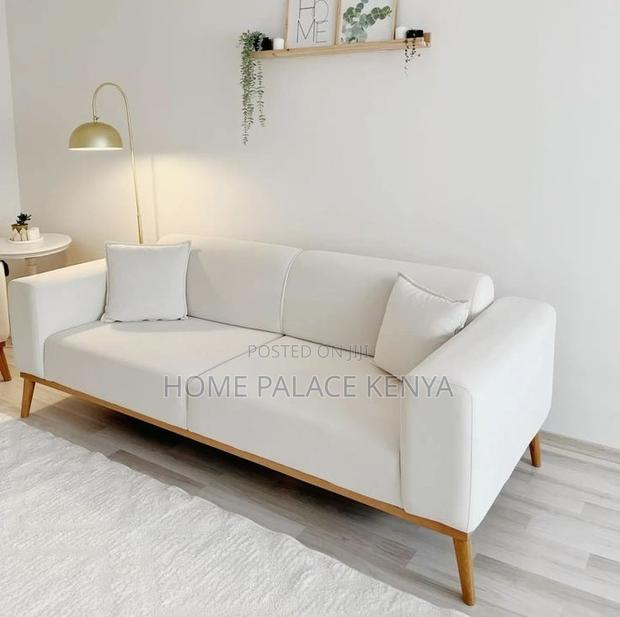 Home Sofa: Minimalist Scandi Inspired Wood Base Sofa - thumbnail 2