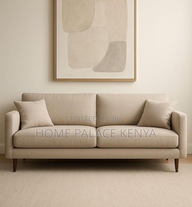 Home Sofa: Minimalist Scandi Inspired Wood Base Sofa - thumbnail 3