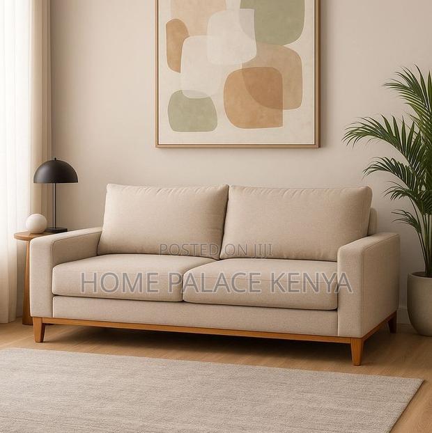 Home Sofa: Minimalist Scandi Inspired Wood Base Sofa - thumbnail 5