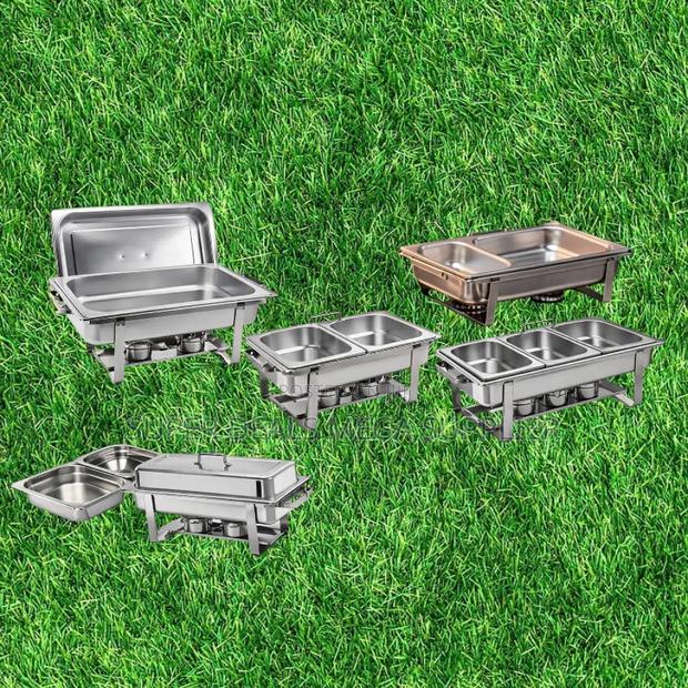 Premium-Finish Modern Stainless Compartment Chafing Dish Food Warmer - main view