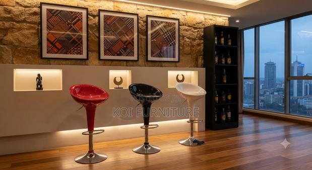 Barstools; Adjustable Home Office Swivel Reception Barstools - thumbnail 3