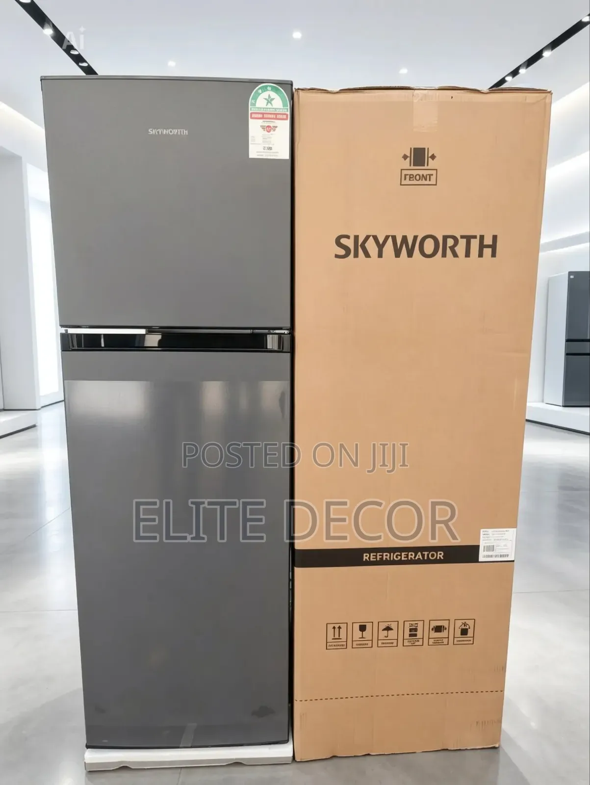 Skyworth 280L Double Door No Frost Refrigerator – Energy Saving