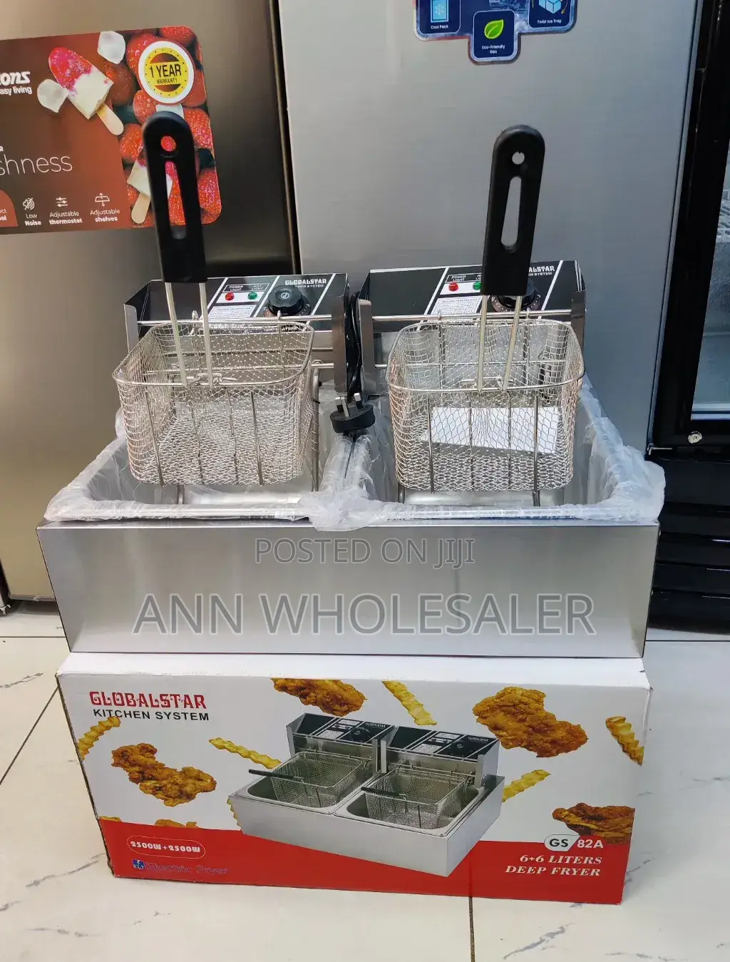 6+6 Litres Globalstar Double Fryer