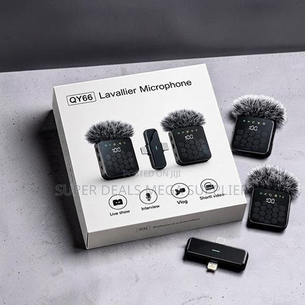 Noise-Reducing 3 in 1 Dual Mics Wireless Lavalier Microphone