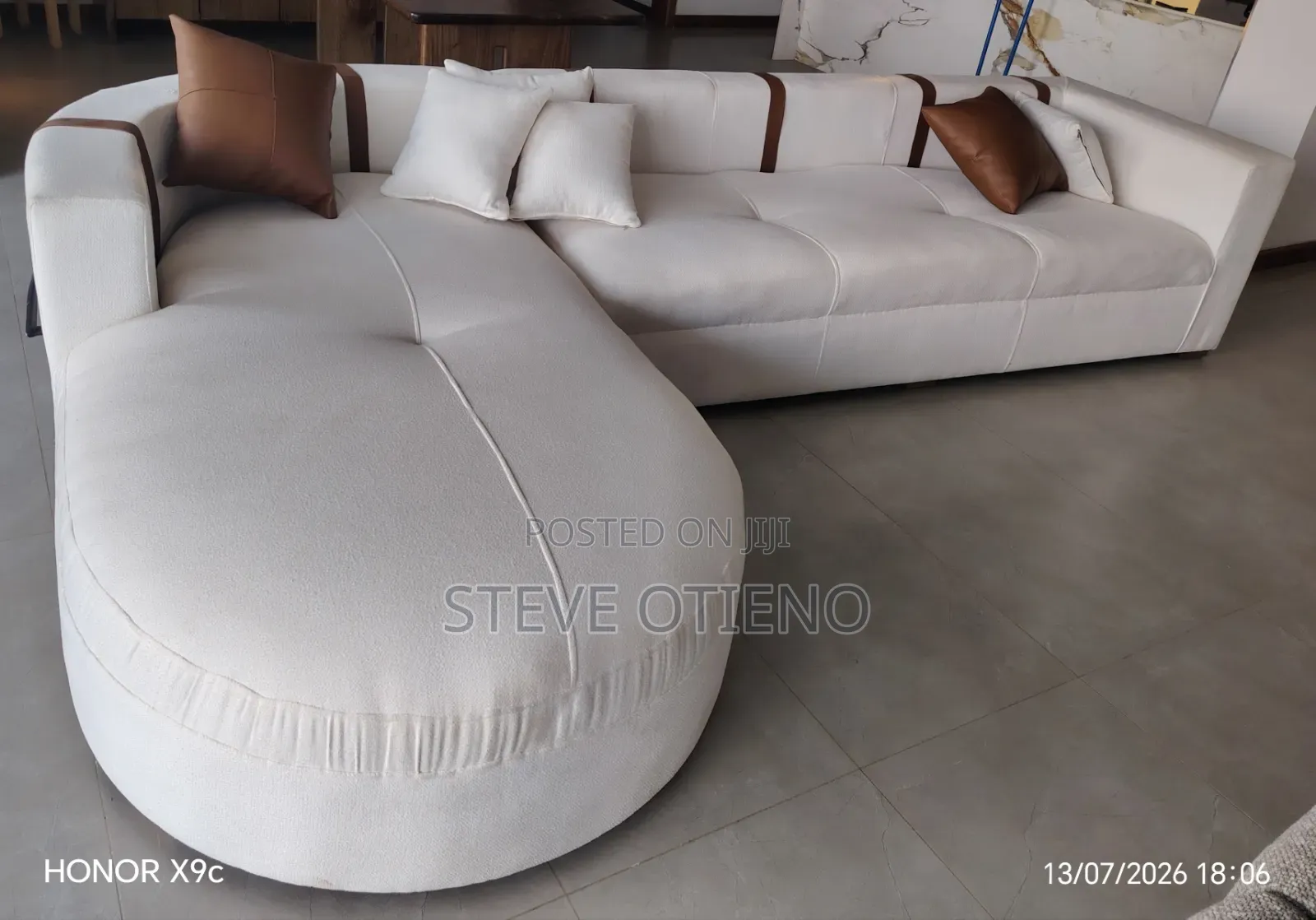 Curved L Shaped Sofa Set