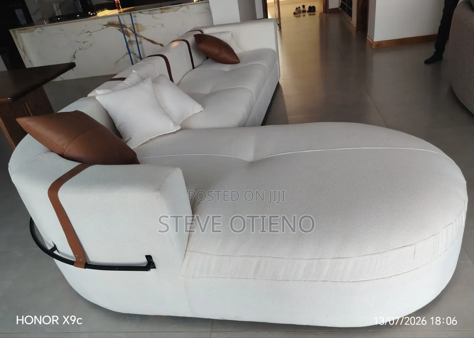 Curved L Shaped Sofa Set
