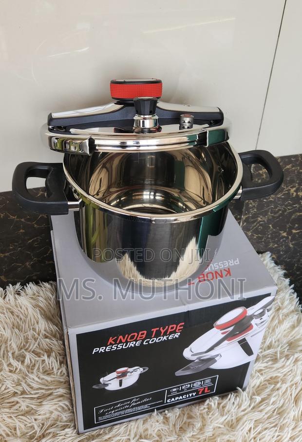 Stainless Steel 7L Knob Type Pressure Cooker (Knob Locking) - thumbnail 2