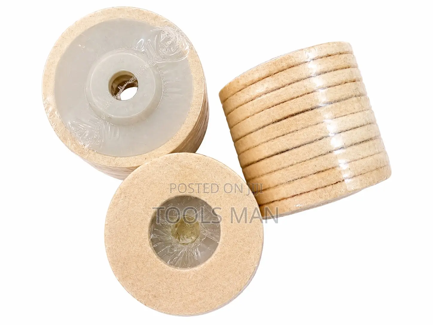 4.5 Inch-10pc Wool Felt Polishing Wheel Kit Set - Buffing Glass Marble