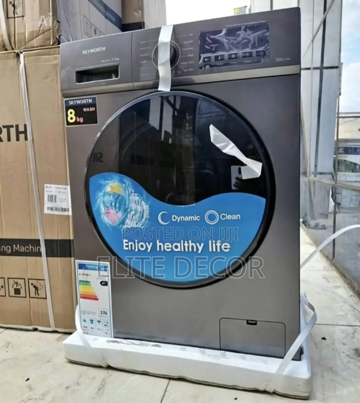 Skyworth 8KG Front Load Washing Machine – Wash Spin | Energy