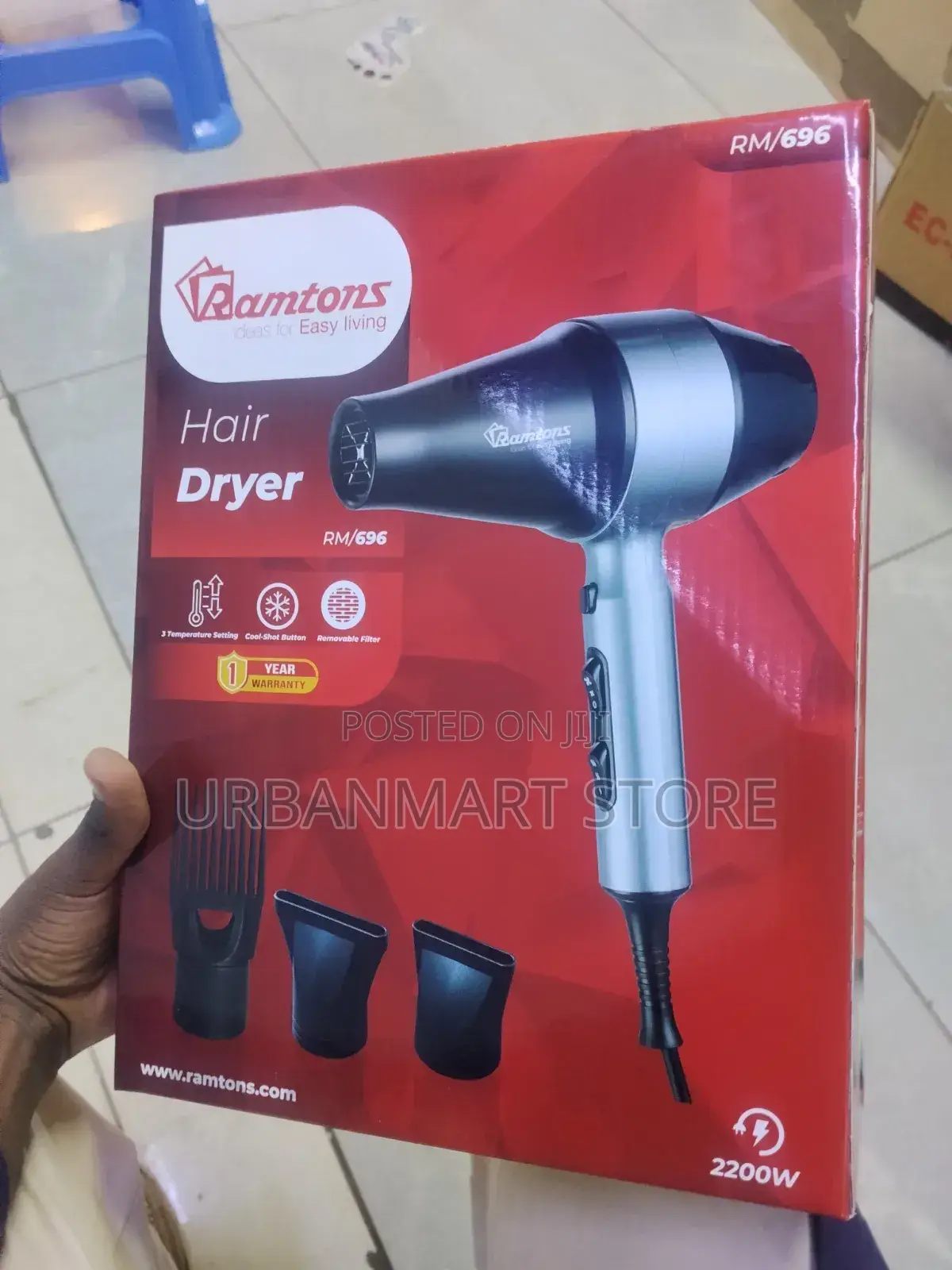 Ramtons Hair Dryer With Powerful Airflow
