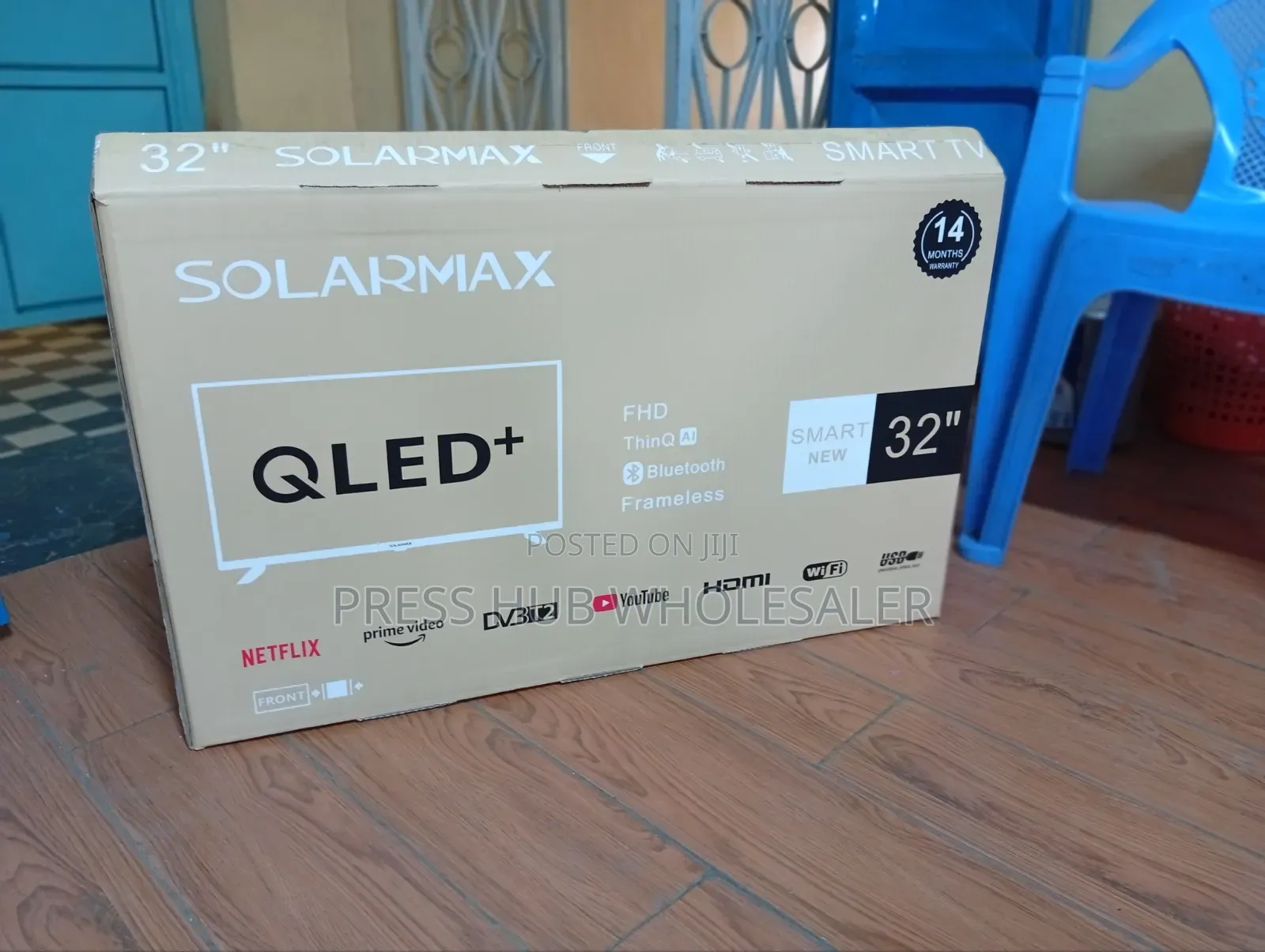 Solarmax 32-Inch Smart TV – QLED+ Full HD, Bluetooth, Built-In