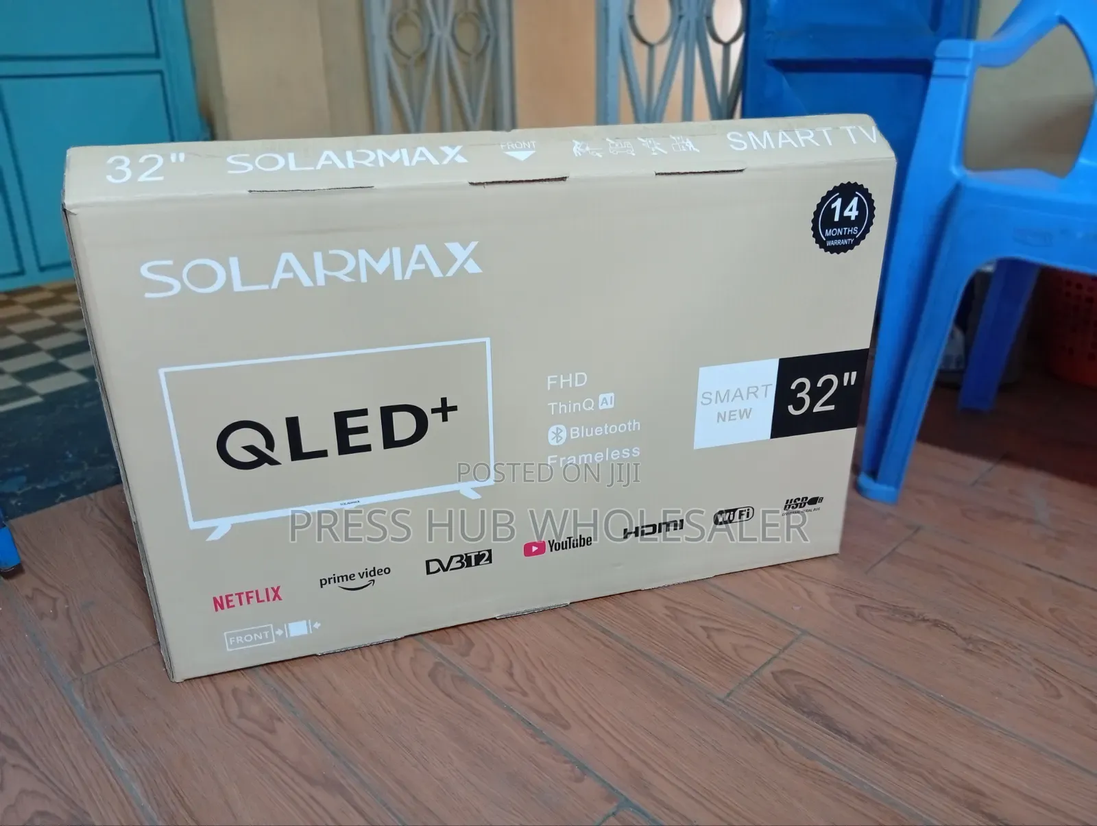 Solarmax 32-Inch Smart TV – QLED+ Full HD, Bluetooth, Built-In