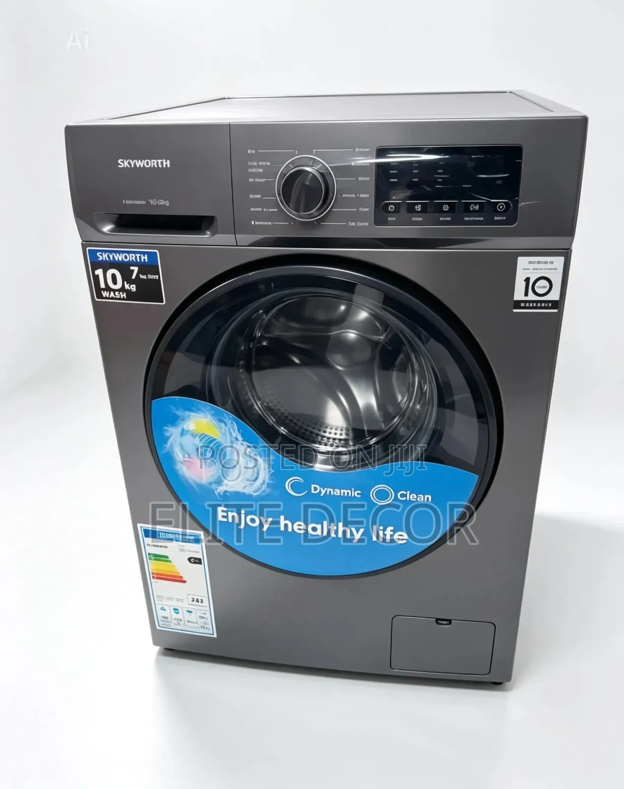 Skyworth 10kg/7kg Front Load Wash Dry Washing Machine –