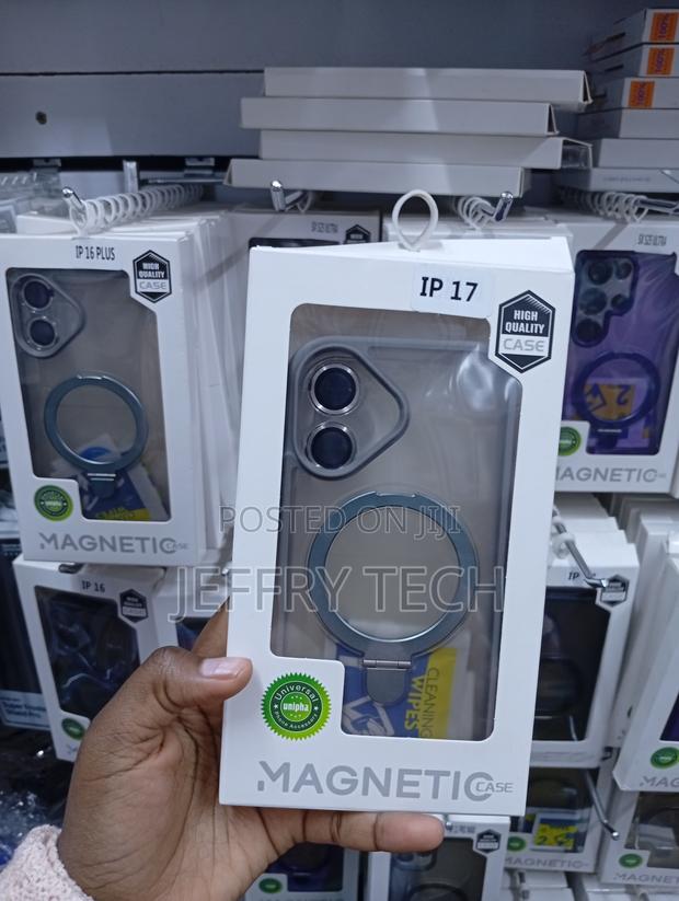 iPhone 17,translucent Cover and a Magnetic Ring Stand.